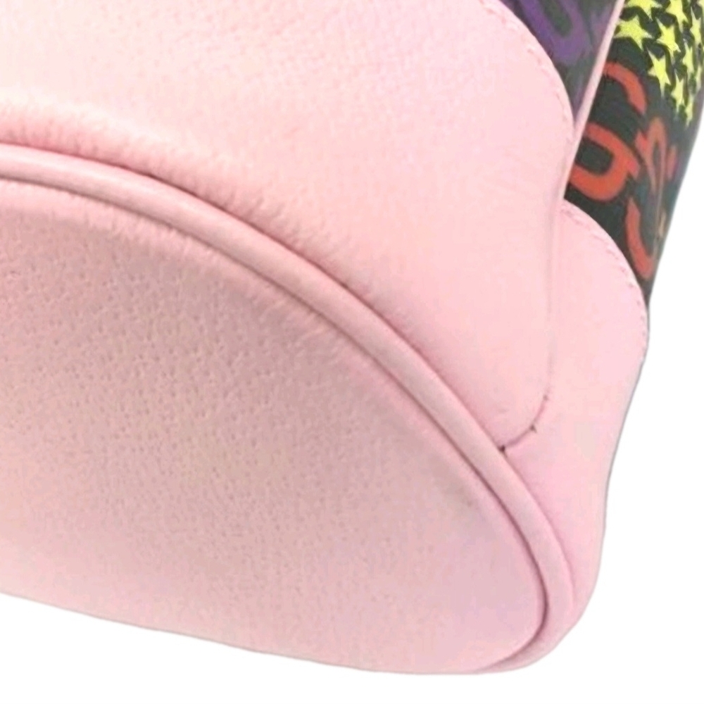 Gucci Psychedelic Multicolor Print Bucket Bag Pink with Drawstring (EUC) - Picture 7 of 16